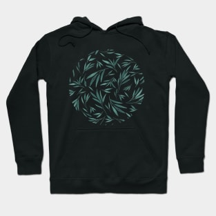 Tropical leaves watercolor pattern illustration Hoodie